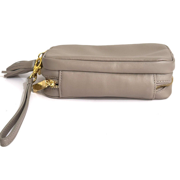 JOY & IMAN Tassel Chic Leather Wallet with RFID 603225-J Taupe 7" - Picture 3 of 7